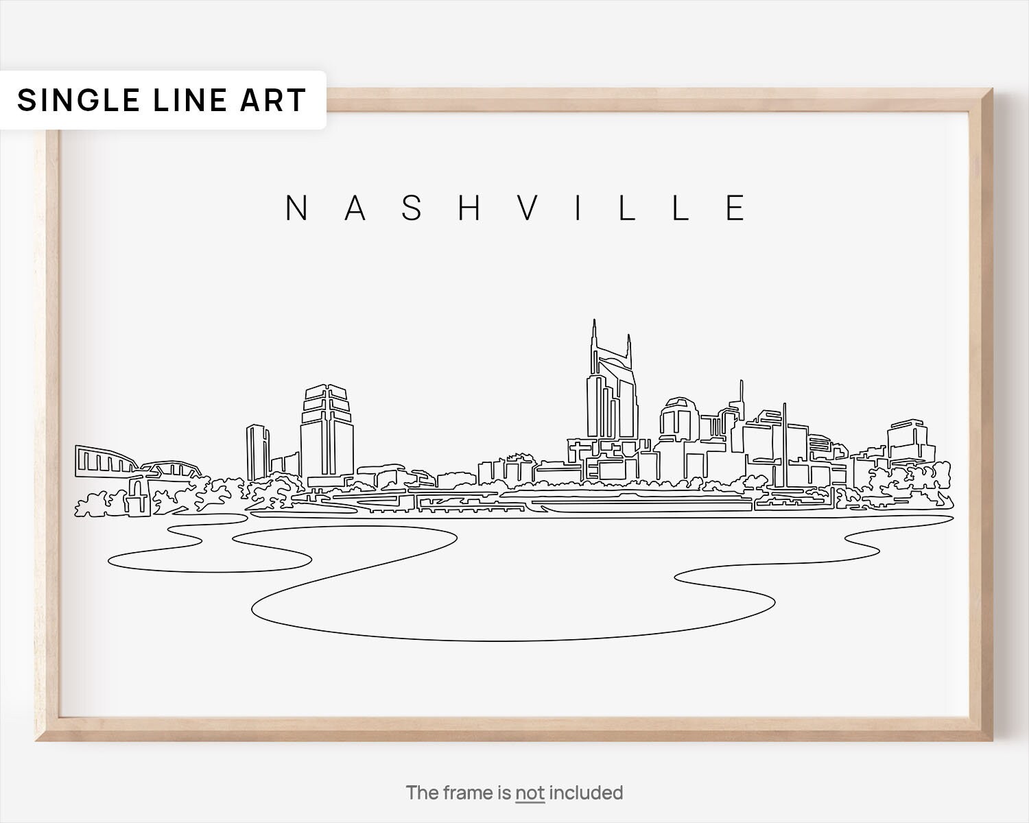Nashville Skyline Wall Art Nashville Art Print Wall Decor Etsy