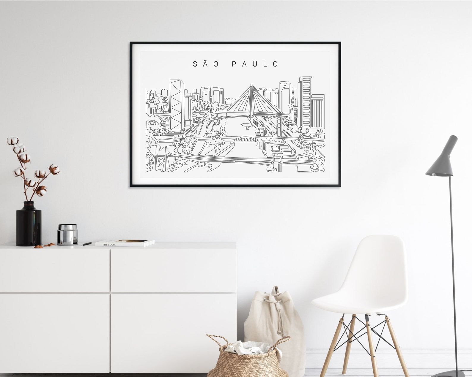 Sao Paulo Wall Art Sao Paulo Art Print With Skyline One Line - Etsy