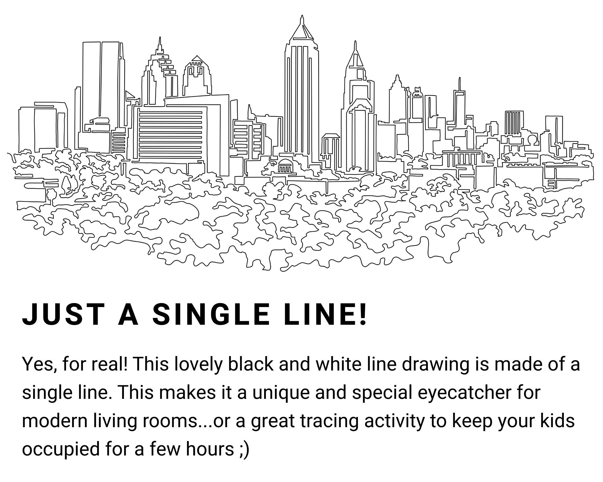 Framed Atlanta Art Print Atlanta Skyline Wall Art Atlanta Etsy