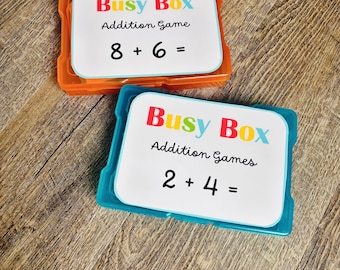 Addition Busy Box Math Game | Kindergarten Addition Activity | Preschool Learning Toy | Homeschool Math Practice | Kids Travel Learning Game