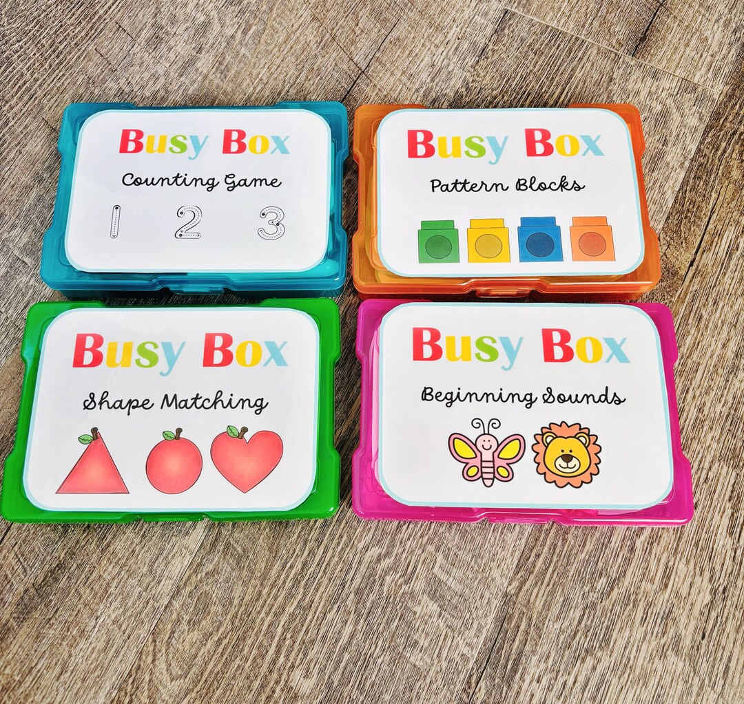 Preschool Busy Box Set, Montessori Learning Activities, Counting ...