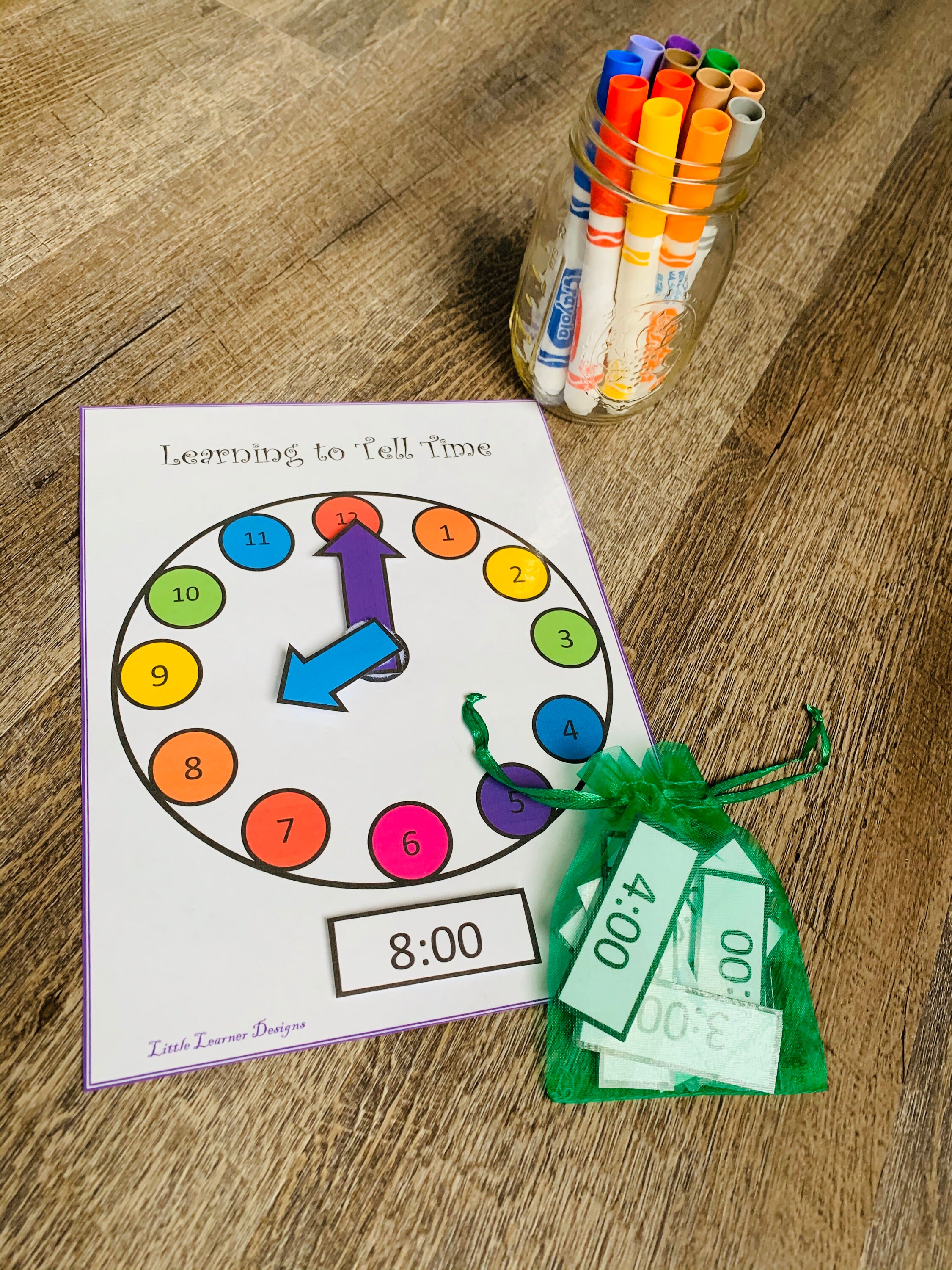 Learning to Tell Time Preschool and Kindergarten Curriculum Etsy