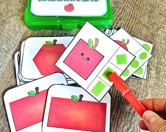 Shape Matching Busy Box – Preschool Shape Recognition Game, Kindergarten Learning Activity, Montessori Educational Toy
