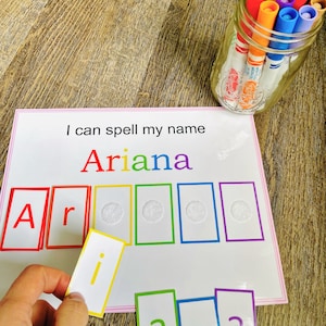 Personalized Name Spelling Game: Rainbow Letter Matching