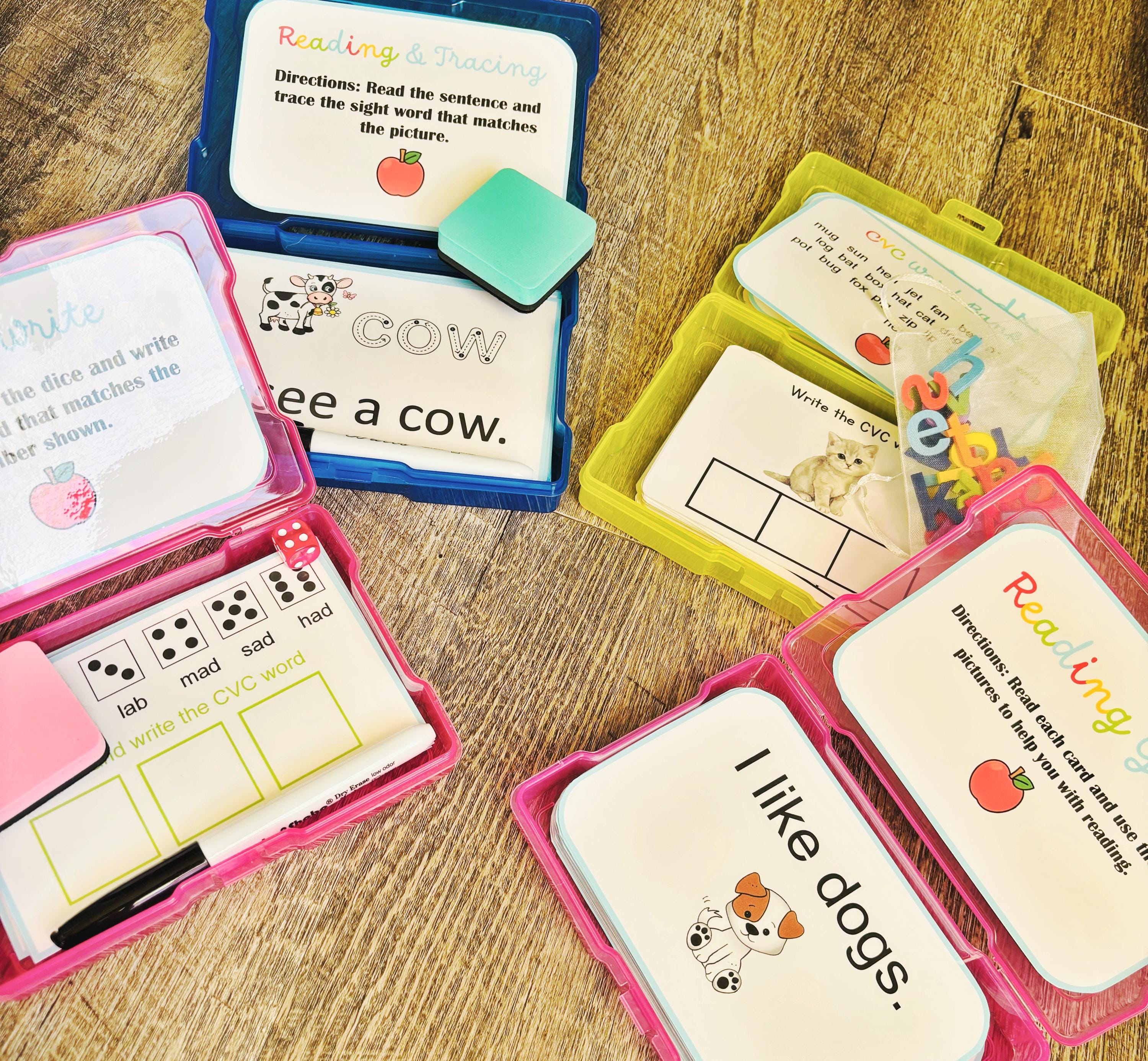 CVC Word Busy Box Bundle | Phonics Reading Activity Set for ...
