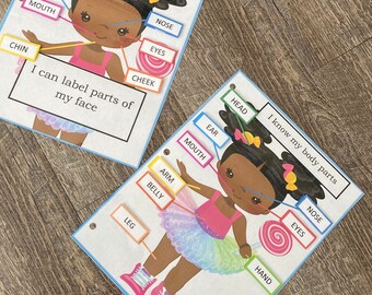 Learning anatomy, matching game, learning body parts, toddler busy book, Preschool Kindergarten learning games, Educational