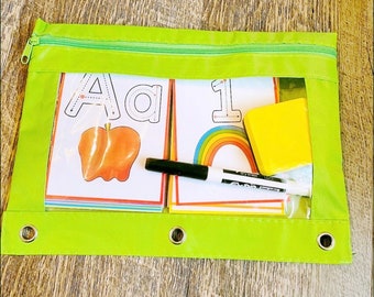 Alphabet Tracing Cards & Number Writing Practice | Montessori Preschool Learning | Reusable Dry Erase Tracing Cards | Homeschool Toddler Act