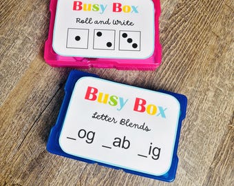 Phonics Busy Box for Preschool Kindergarten | Letter Blends, CVC Words Montessori Literacy Activity