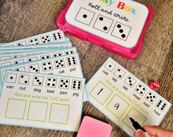 CVC Word Game Busy Box | Phonics Reading Activity | Kindergarten Learning Game | Homeschool Literacy Activity | Preschool Sight Word Practic