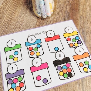 Preschool Counting Game, Number Matching Game