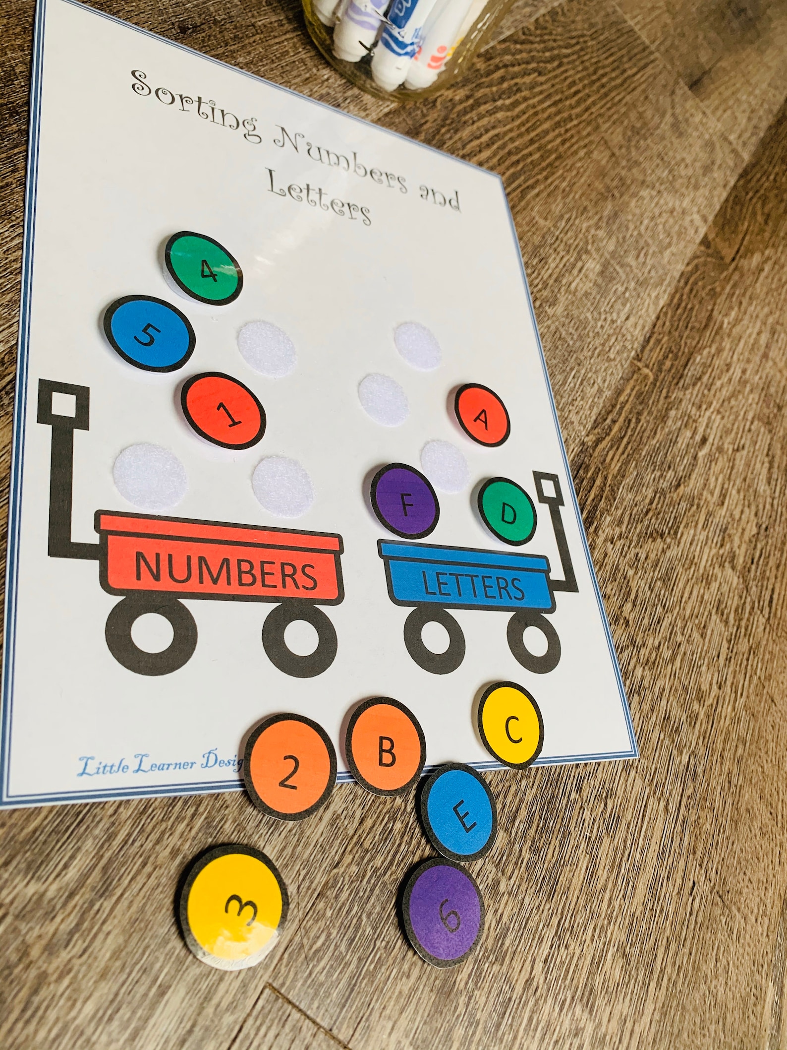 Sorting Numbers and Letters Game Kindergarten Curriculum Etsy