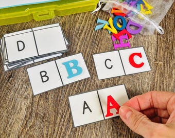 Montessori Alphabet Busy Box – ABC Matching Game, Preschool Letter Activity, Kindergarten Learning Toy