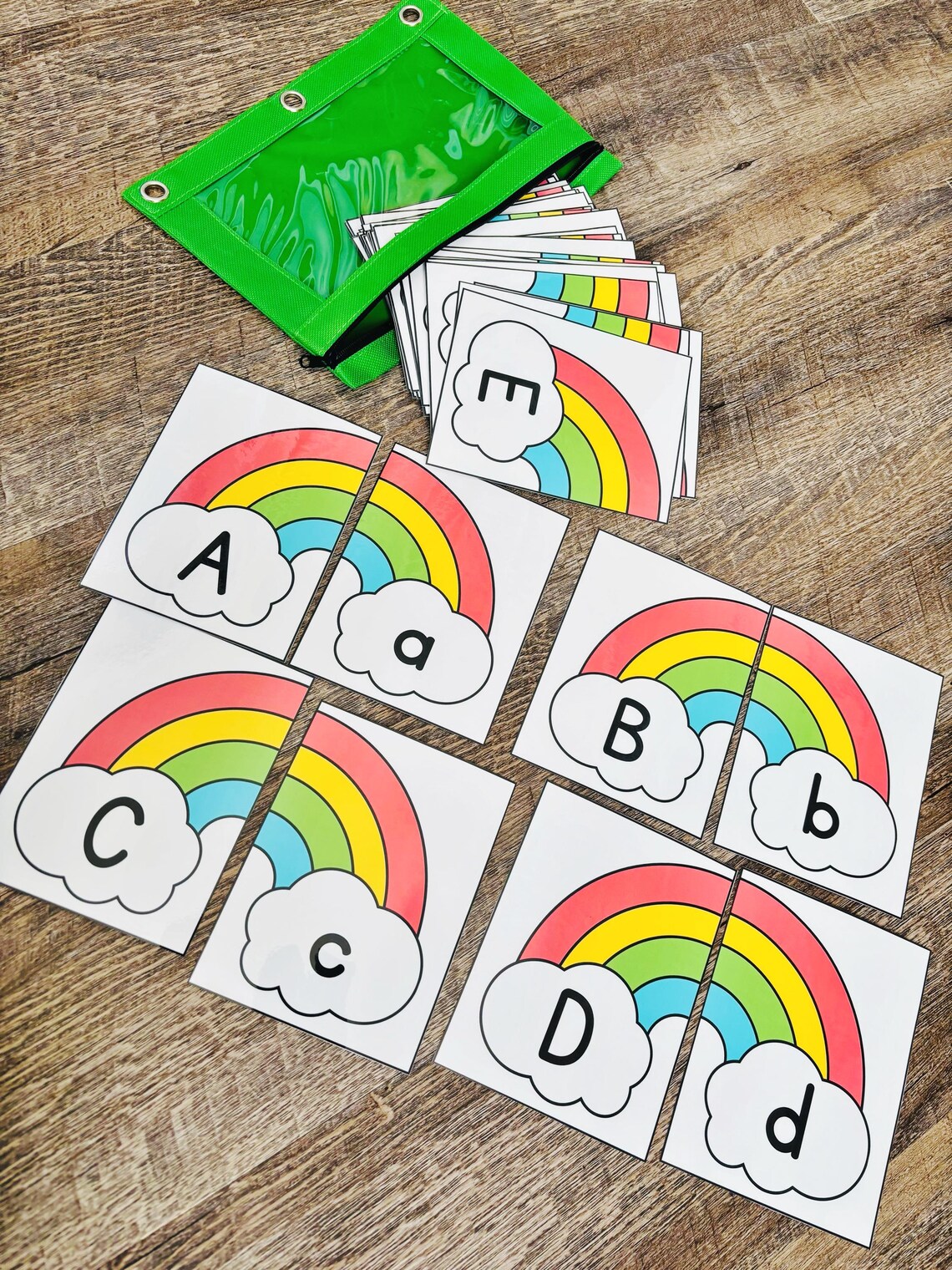 Alphabet Matching Game | Uppercase Lowercase Letter Cards, Montessori ...