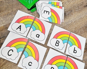 Uppercase Lowercase Letter Matching Game | Alphabet Match Activity | Preschool Learning Toy | Montessori Homeschool ABC Game