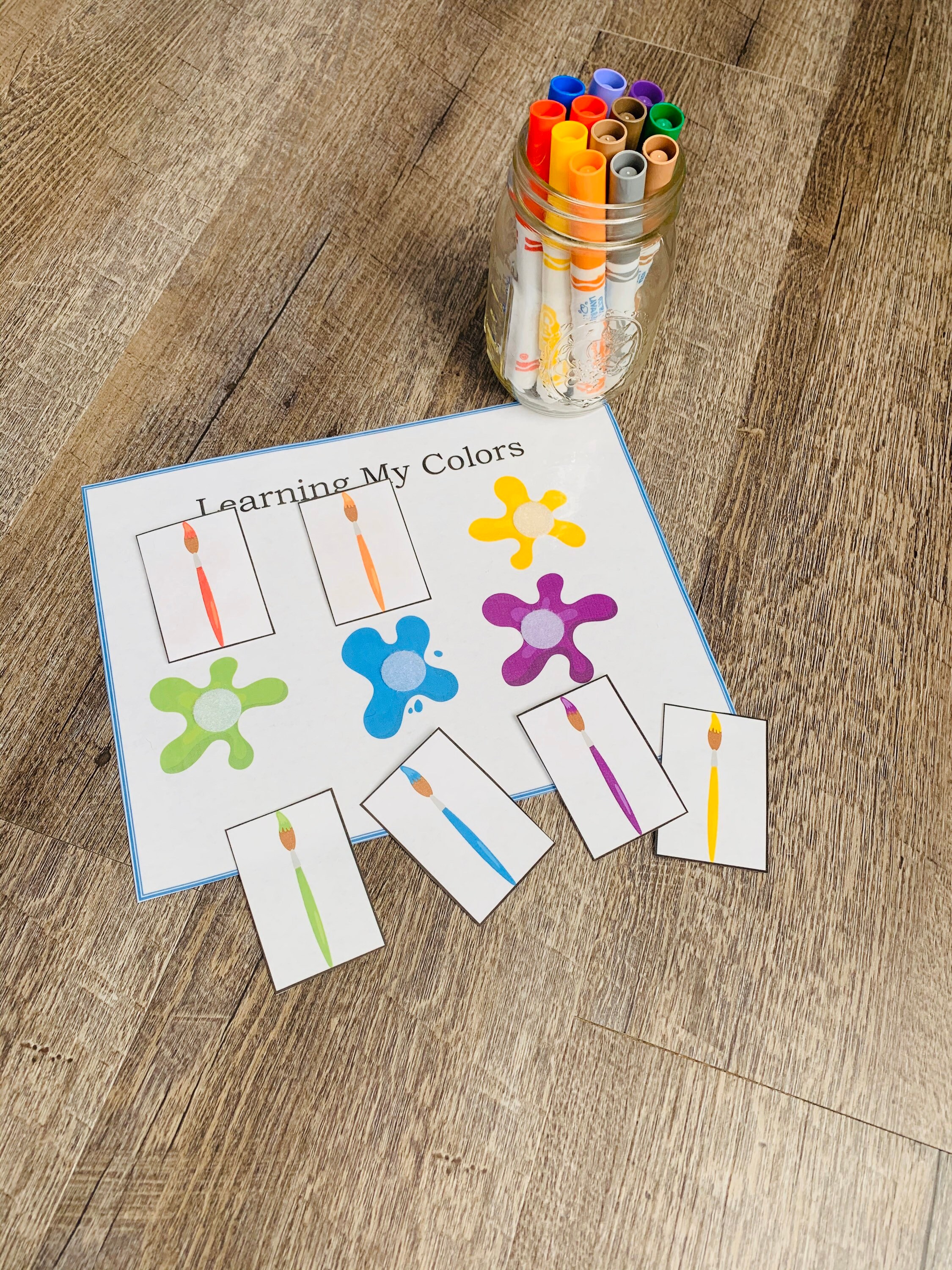 Color matching paint game Learning colors matching game Etsy