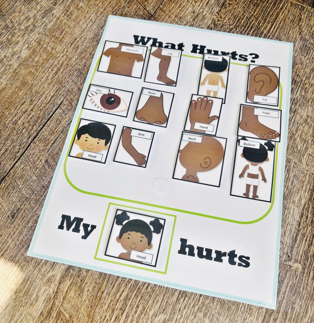 What Hurts Chart for Kids | How Do You Feel Board | What Hurts Chart ...