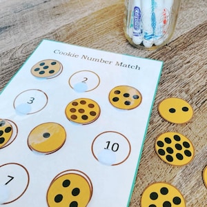 Cookie Counting Game: Preschool Number Recognition, Homeschool Curriculum