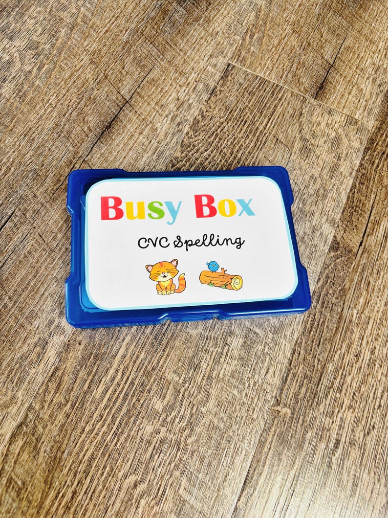 CVC Word Busy Box, Kindergarten Phonics Reading Activity, Homeschool ...