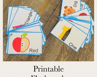 Printable Preschool Flashcards-Preschool Curriculum-Preschool Activities-Homeschool Printable Games-Montessori