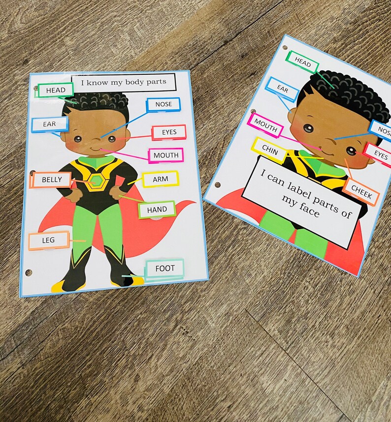 Learning anatomy Matching game Learning parts of the body | Etsy