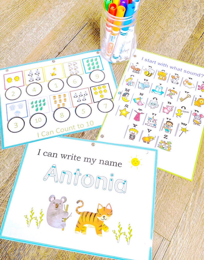 Kindergarten Activity Binder, Learning Binder for Ages 46, Busy Book