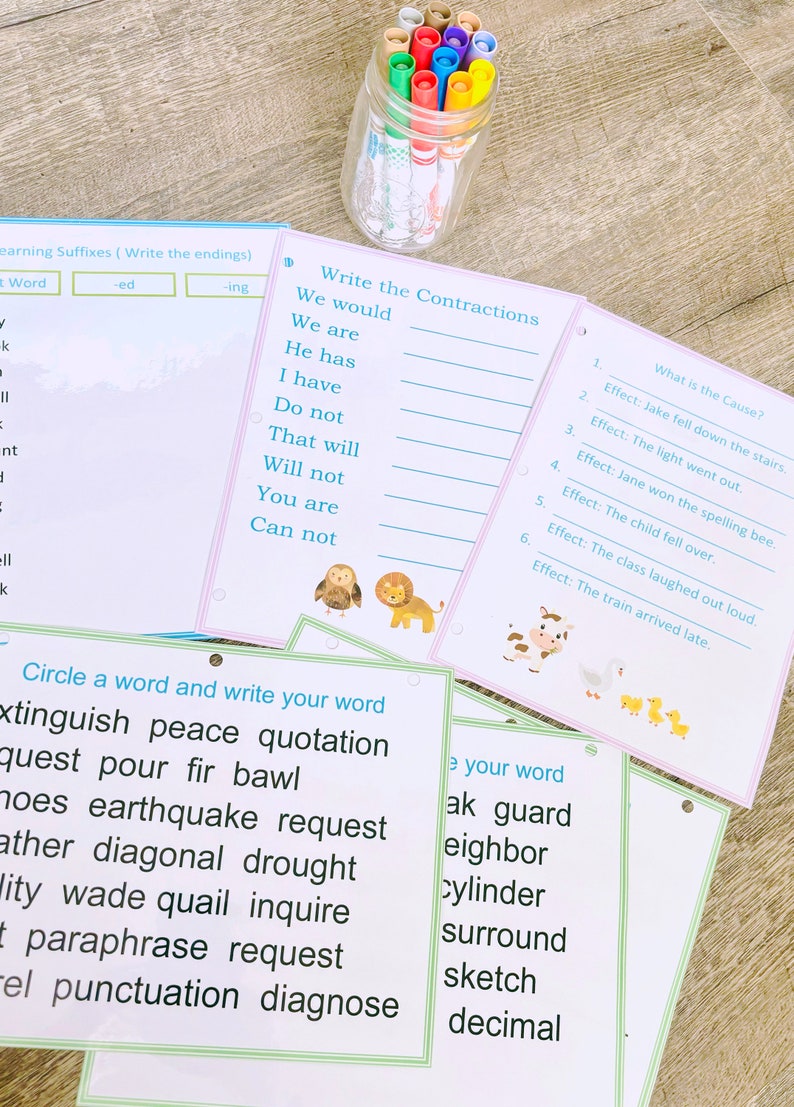 4th Grade Learning Binder, 4th Grade Curriculum Etsy