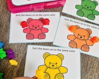 Bear Color Matching Busy Box – Preschool and Kindergarten Learning Activity