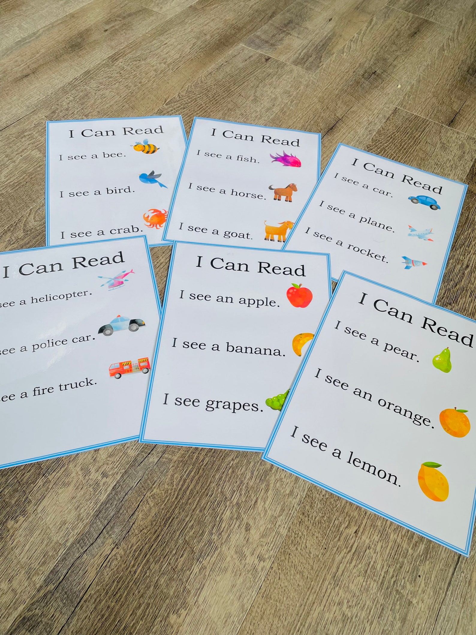 I Can Read Learning Game Reading Game Learning to Read Etsy