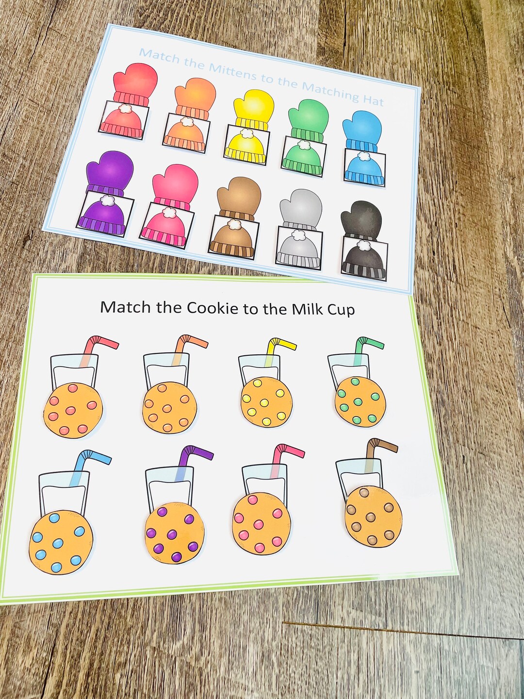 Color Matching Game, Winter Color Matching, Learning Colors Etsy