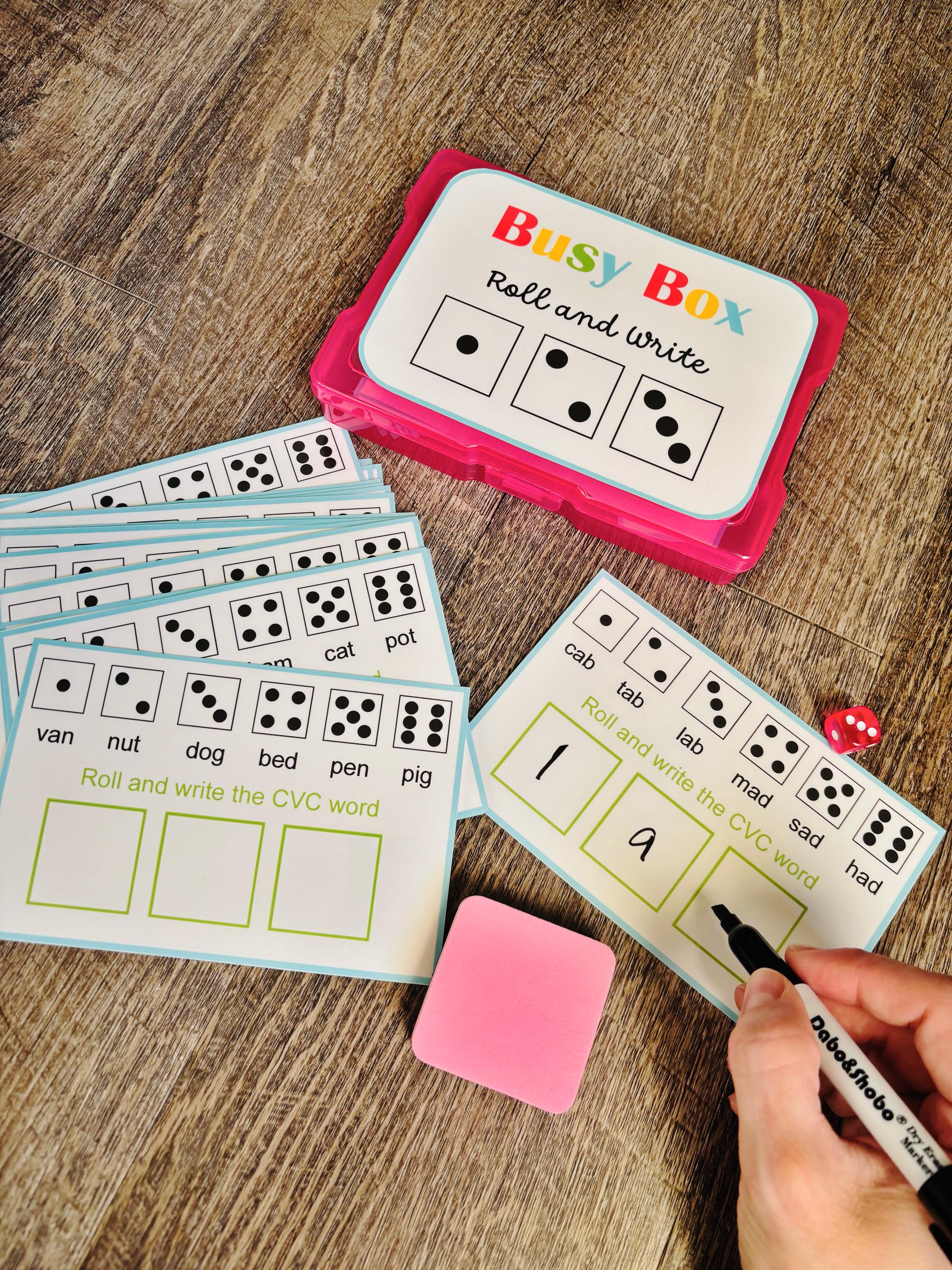 CVC Word Busy Box Bundle | Phonics Reading Activity Set for ...