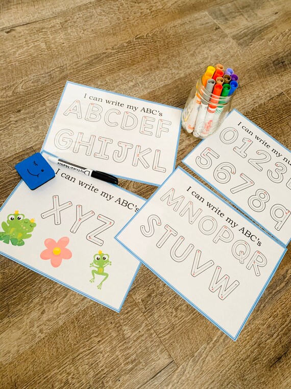I can write my numbers and letters Learning numbers and | Etsy