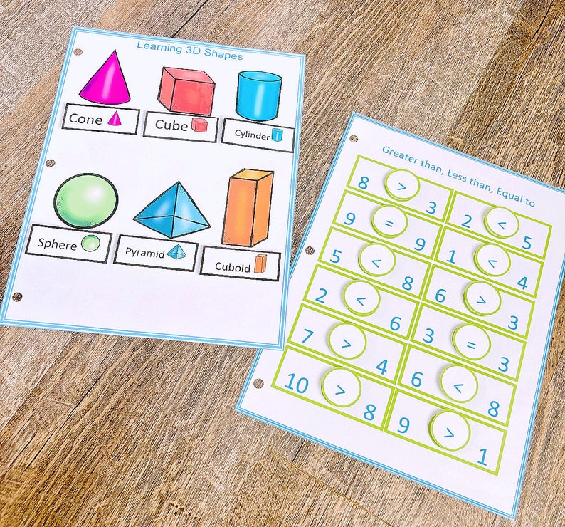 Kindergarten Activity Binder, Learning Binder for Ages 46, Busy Book