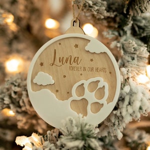 Personalized Pet Ornament, Forever Loved Ornament, Pet Memorial Ornament, Pet Memorial Gift, Custom Pet Ornament, Pet Tag