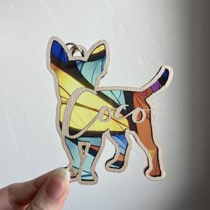 Custom Dog Suncatcher l Chihuahua Suncatcher l Chiahuahua Ornament l Pet Memorial Gift