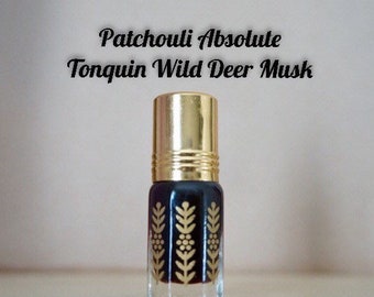 Patchouli Absolute Tonquin Wild Deer Musk | Natural Fragrance | Attar Perfume Oil | Bakhoor Store Incense