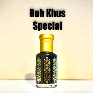 Organic Ruh Khus Special Pure Vetiver Oil - 100% Natural Vetiver Essential Oil