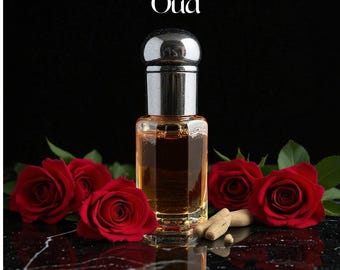 Huile de parfum Rose Santal Oud : sans alcool, mélange de parfums arabes unisexes, parfum naturel