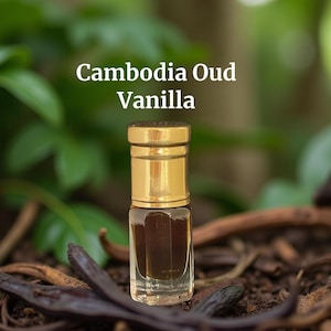 Handmade Cambodian Agarwood Vanilla Attar: Exotic Oud Perfume Oil Blend for Natural Fragrance Enthusiasts