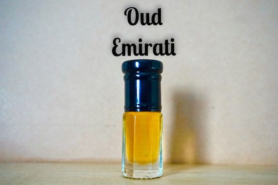 Oud Emirati Attar Fragrance Oil with Sandalwood White Musk Saffron Lilac Flower and Magnolia