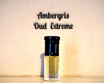 Ambergris Oud Extreme - Premium luxury fragrance attar oil, leathery scent