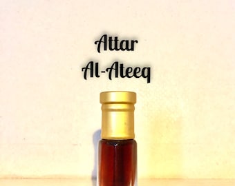 Attar Al-Ateeq - Luxurious Handcrafted Perfume Oil with Silani Oud, Ambergris, Deer Musk and Saffron