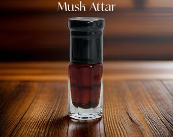 Authentic Pure Natural Musk Attar: Handcrafted Artisan Perfume Oil for Men - Pure Fragrance with Pheromones