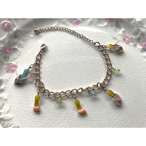 Vintage Sandals Silver Charm Bracelet