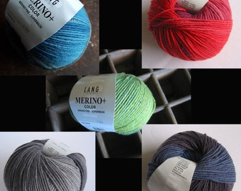 Australische Merinowolle fine superwash~Merino+ color von Lang Yarns~100g~ein phantastisches Garn für alle hochwertige Strickarbeiten