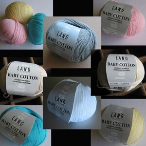 100% organic cotton~BABY COTTON~from controlled organic cultivation~50g~by Lang Yarns