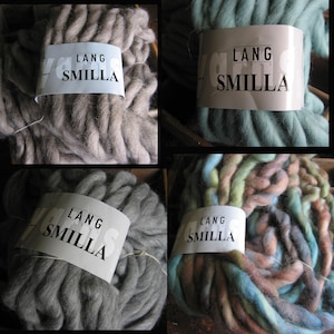SMILLA by Lang Yarns for knitting and crocheting with large stitches to needle size 25! 100% virgin wool~250g
