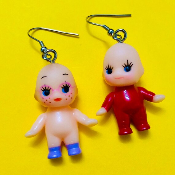 Baby Dolls Earrings Cute Dirty Ugly Babies Earrings Randomly