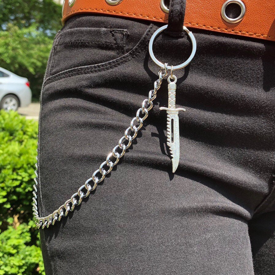 Casual Wild Trouser Chain Belt Keychain Men Pants Chain Hipster