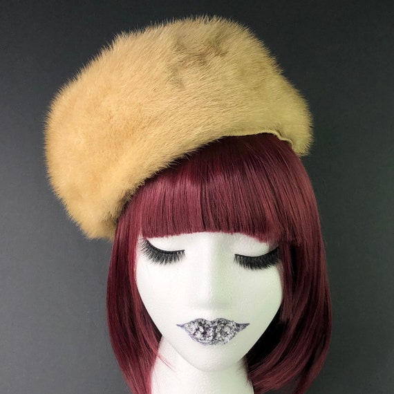 Vintage 1950s Jelleff’s Fur Hat Cap fascinator St… - image 5