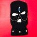 Eye Ski mask, Blue Eye Chains Ski masks, Monster Ski-mask Goth Evil Eyes Skimask, Skull studs Black Balaclava Beanie, 3 hole full face masks